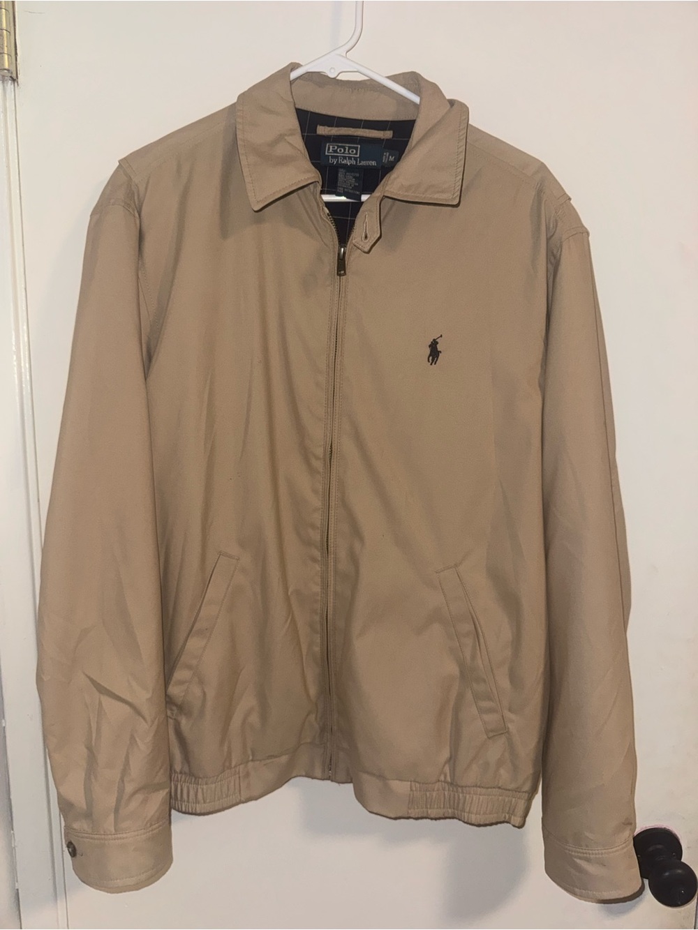 Ralph Lauren Beige Lightweight Zip-Front Shirt Jacket